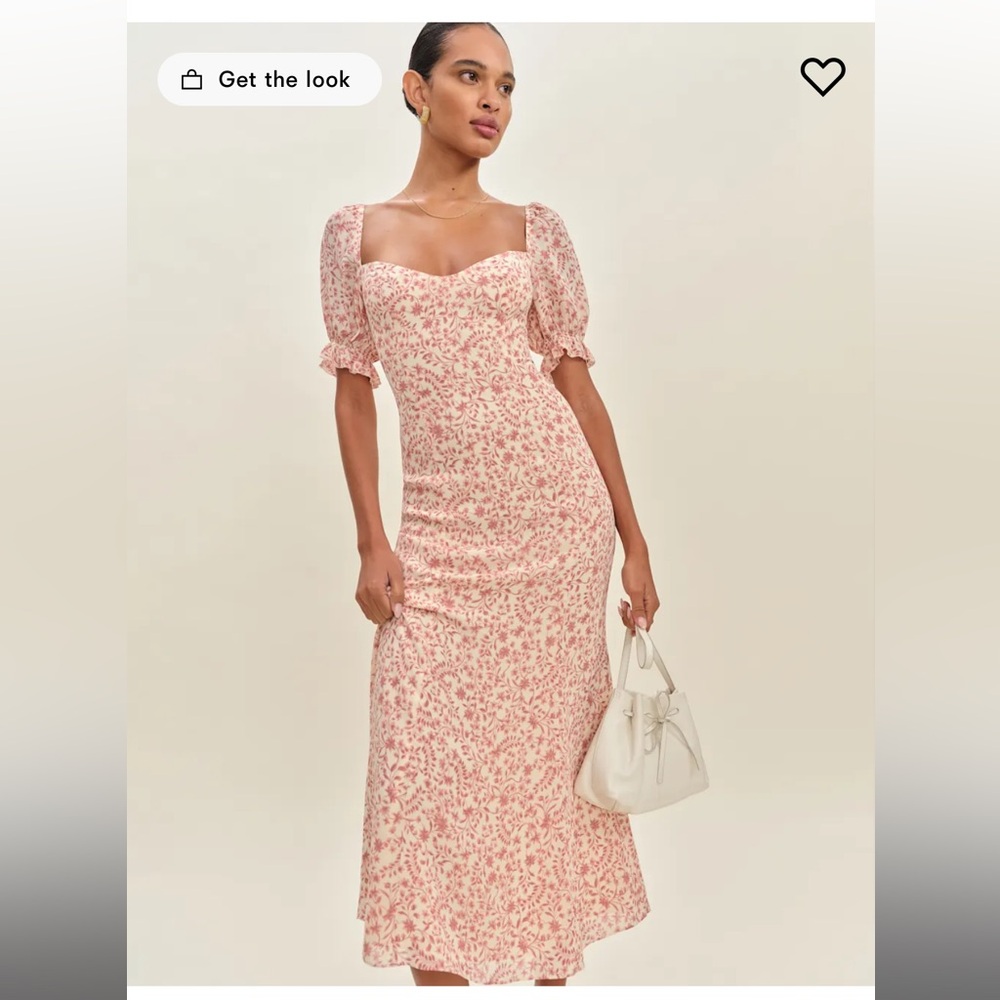 Reformation Gloria Dress Pink - Size 6 - Picture 3 of 4